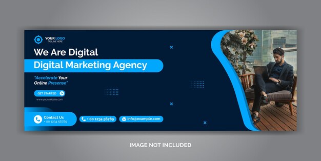 Digital marketing corporate social media facebook cover template