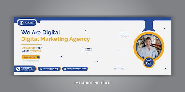 Digital marketing corporate social media facebook cover template