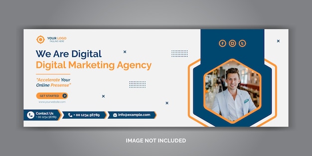 Digital marketing corporate social media facebook cover template