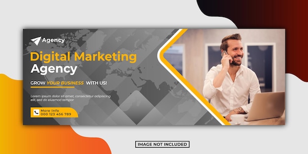 Digital marketing corporate social media Facebook cover template