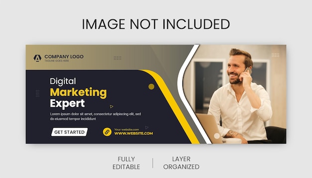 Digital marketing corporate social media facebook cover template