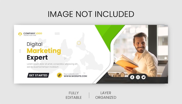 Digital marketing corporate social media facebook cover template