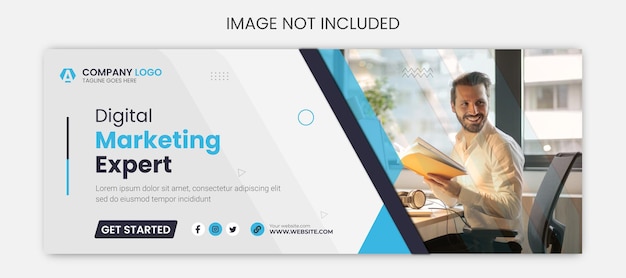 Digital marketing corporate social media facebook cover template