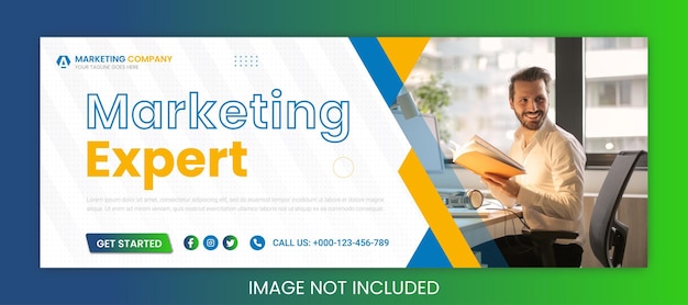 Digital marketing corporate social media facebook cover template