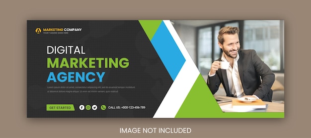 Digital marketing corporate social media facebook cover template