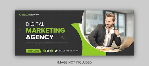 Digital marketing corporate social media facebook cover template