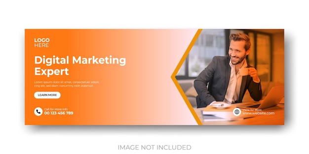 Digital marketing corporate social media facebook cover template