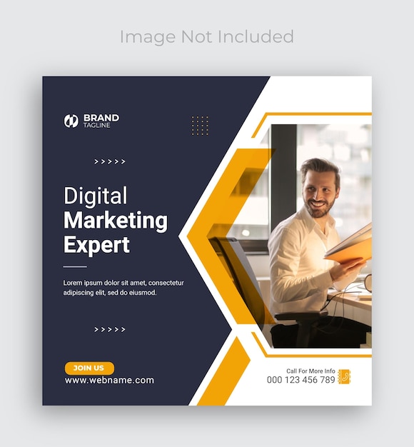 Vector digital marketing & corporate social media instagram post design template