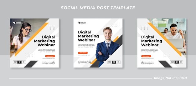 디지털 마케팅 기업 소셜 미디어 및 Instagram 게시물 템플릿