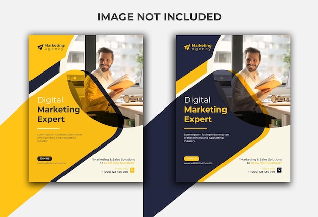 Vector digital marketing corporate social media and instagram post template