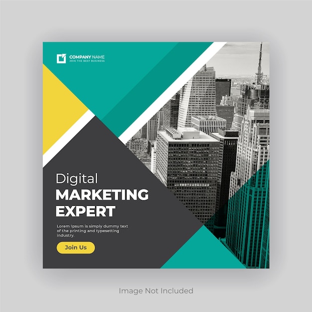 Vector digital marketing corporate social media and instagram post template