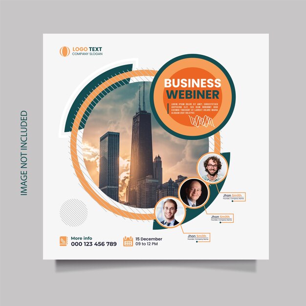 Vector digital marketing corporate social media live webinar and instagram post template