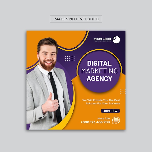 Digital marketing and corporate social media post design template