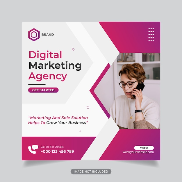 Digital marketing and corporate social media post design template