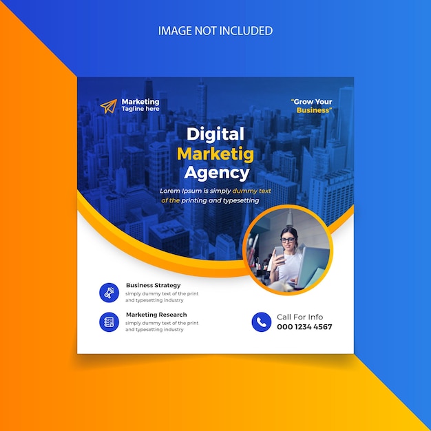 Digital marketing and corporate social media post template