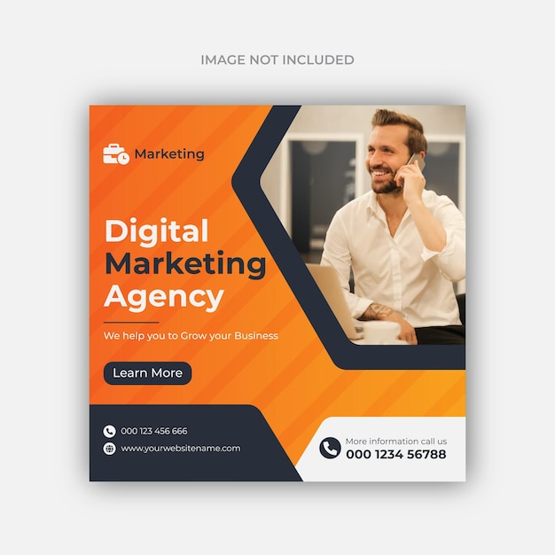 Digital marketing and corporate social media post template