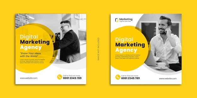 Vector digital marketing and corporate social media post template