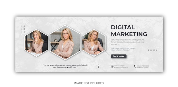 Digital marketing and corporate social media post and web banner design template