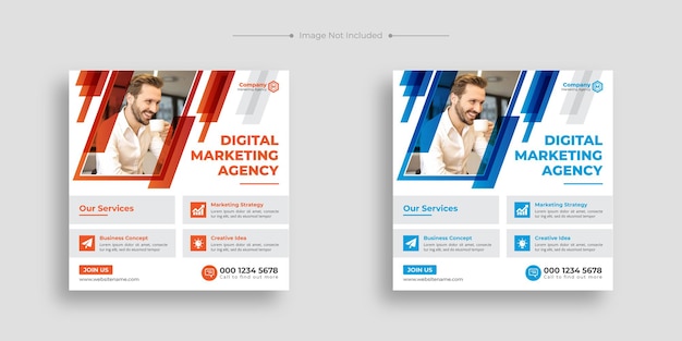 Digital marketing and corporate social media post and web banner template