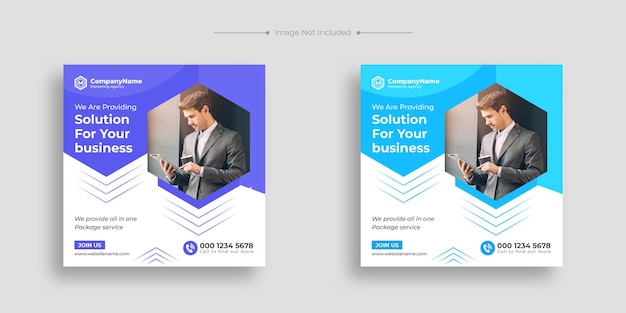 Digital marketing and corporate social media post and web banner template