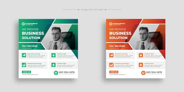 Digital marketing and corporate social media post and web banner template