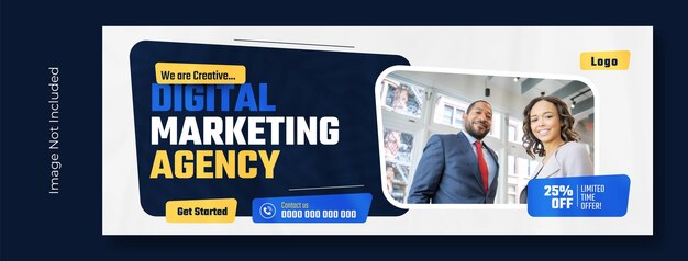 Digital marketing cover template design