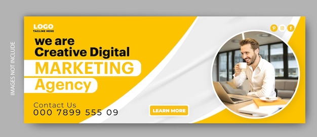 Digital marketing cover template design