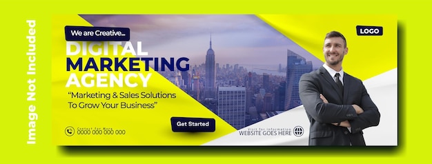 digital marketing cover template design