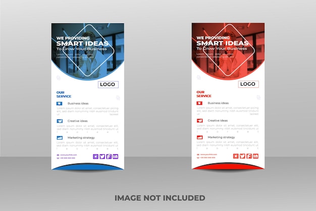 Digital marketing dl flyer design template