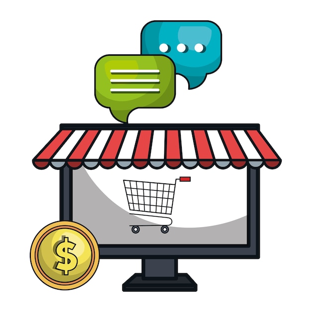 Digital marketing e-commerce icon