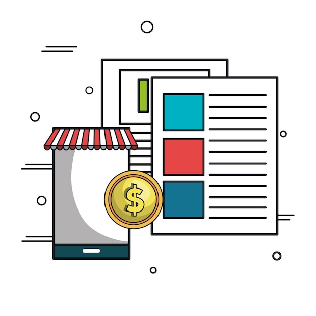 Digital marketing e-commerce icon