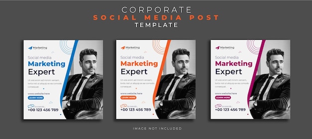 Digital marketing expert and corporate social media template