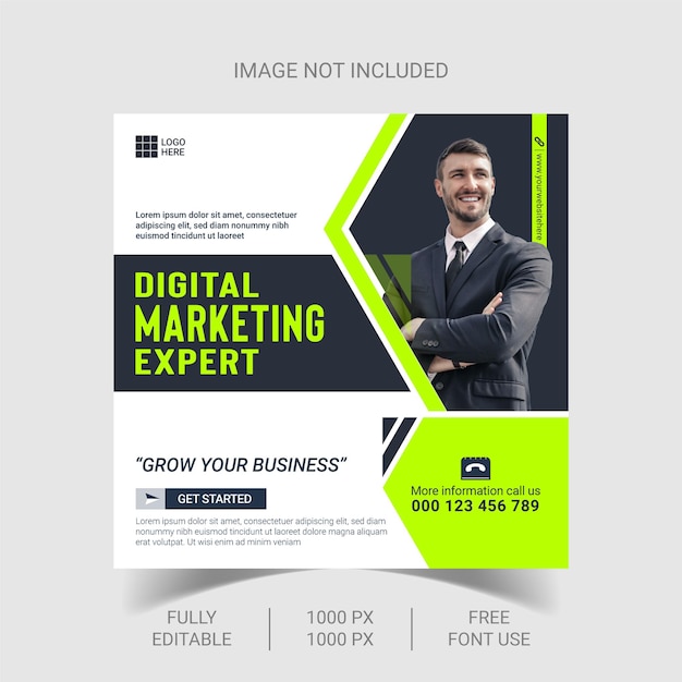 Vector digital marketing expert design template