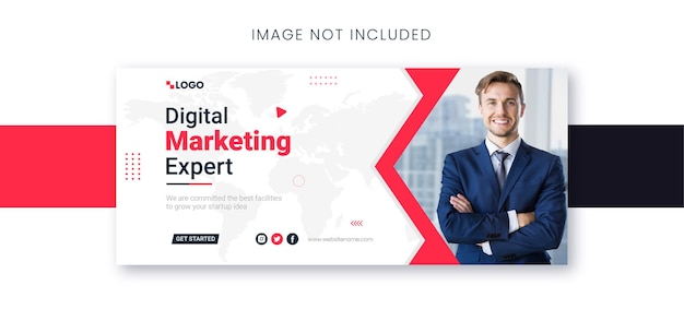 Digital marketing expert facebook cover page template