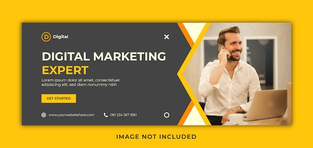 Digital marketing expert facebook cover template