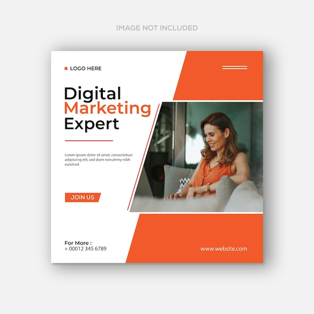 Digital marketing expert instagram post and social media post template design
