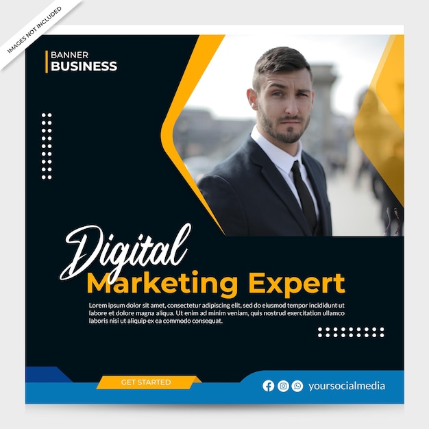 Digital marketing expert professional corporate business banners feed social media