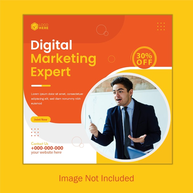 Digital Marketing Expert social media cover template