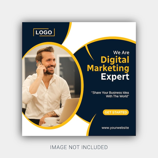 Digital marketing expert social media post template