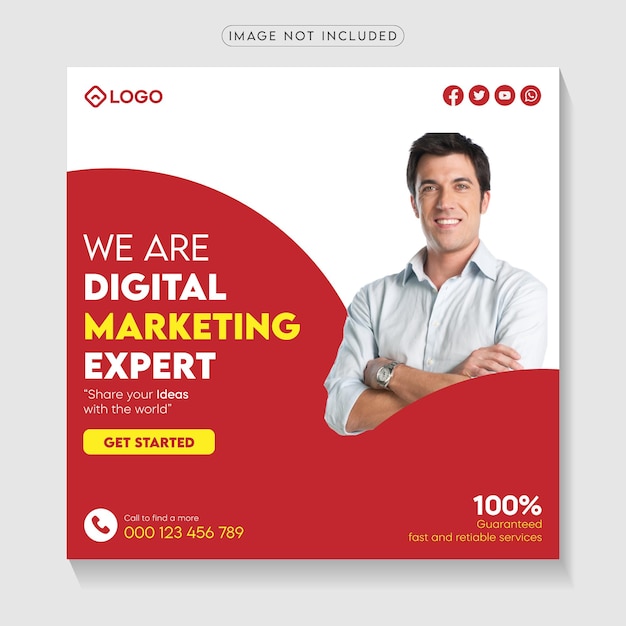 Digital marketing expert social media post