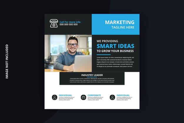 Vector digital marketing experts agency social media poster design