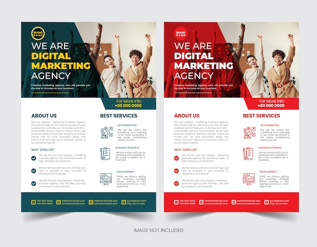 Digital marketing experts business agency flyer template design for your business personal use and