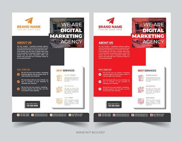 Digital marketing experts business agency flyer template design for your business personal use and