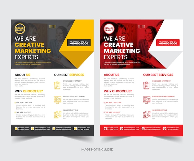 Digital marketing experts business agency flyer template design for your business personal use and