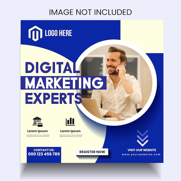 Digital marketing experts company social media post template