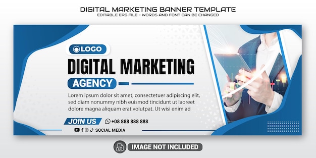 Digital marketing facebook banner template 10