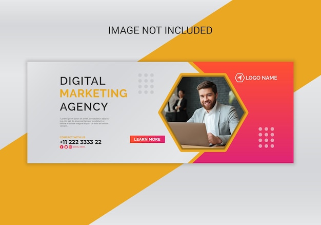 Digital marketing Facebook banner template design