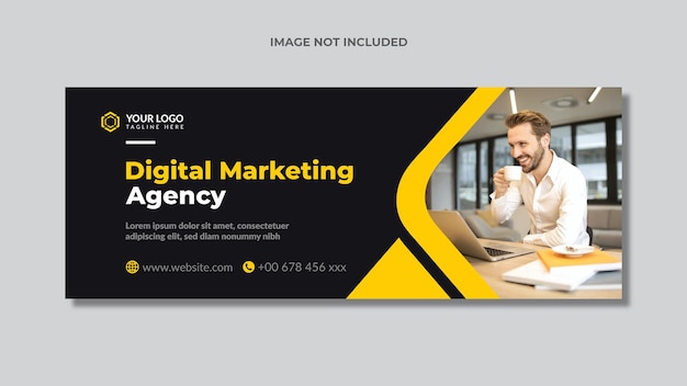 Digital marketing facebook banner template in Vector format