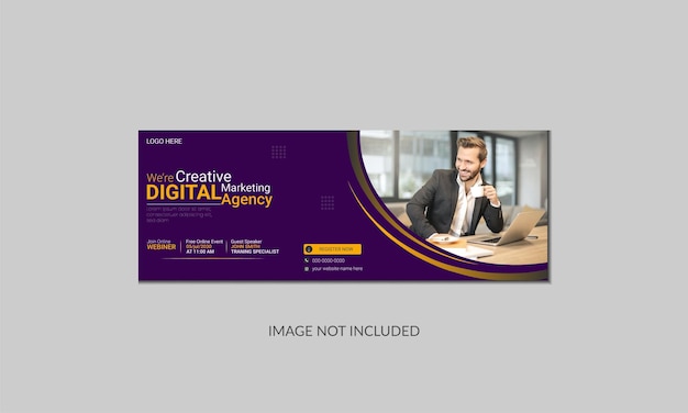 Digital marketing facebook banner template