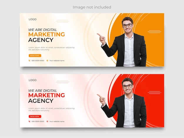 Digital marketing Facebook banner template